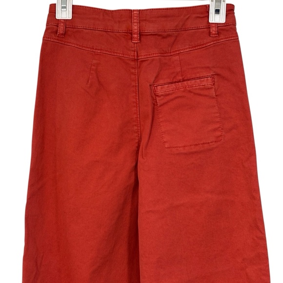Marine Layer Wide Leg Bridget Crop Orange Denim Pants Size 4 NWOT Womens - Picture 9 of 11